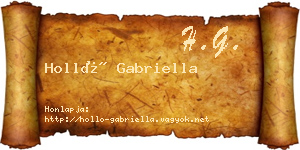 Holló Gabriella névjegykártya