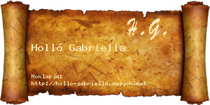 Holló Gabriella névjegykártya