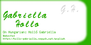 gabriella hollo business card